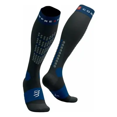 Compressport Alpine Ski Full Black/Estate Blue T1 Běžecké ponožky