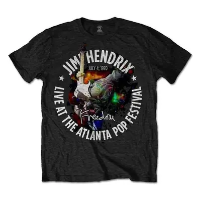 Jimi Hendrix Tričko Atlanta Pop Festival Unisex Black