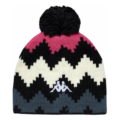 Kappa 6Cento Pomok G Beanie Black/Fuchsia Purple/White/Grey Asphalt Graphic Lyžařská čepice