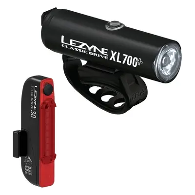 Lezyne Classic Drive 700+/Stick Drive Pair Satin Black/Black Front lm / Rear lm Přední-Zadní Cyk