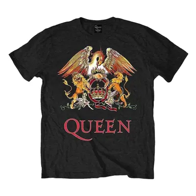 Queen Tričko Classic Crest Unisex Black