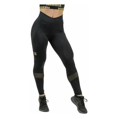 Nebbia High Waist Push-Up Leggings INTENSE Heart-Shaped Black/Gold Fitness kalhoty