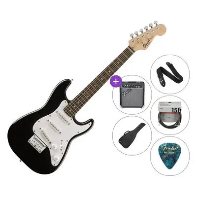 Fender Squier Strat V2 IL Black Deluxe SET Black Elektrická kytara