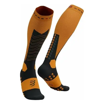 Compressport Ski Mountaineering Full Autumn Glory/Black T2 Běžecké ponožky