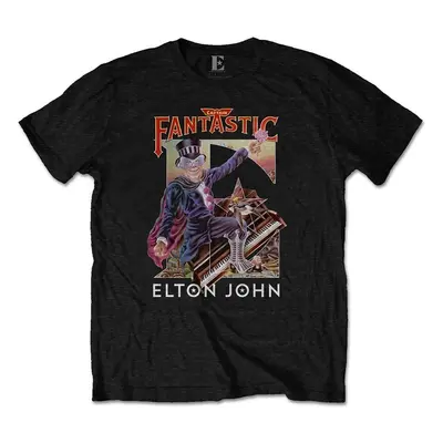 Elton John Tričko Captain Fantastic Unisex Black