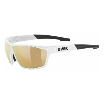 UVEX Sportstyle CV VM White Mat/Colorvision Variomatic Litemirror Red Cyklistické brýle