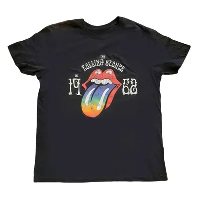 The Rolling Stones Tričko Sixty Rainbow Tongue '62 Unisex Black