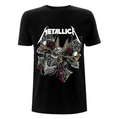 Metallica Tričko Skull Moth Unisex Black