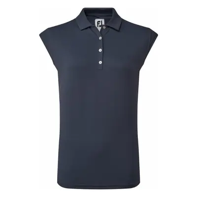 Footjoy Cap Sleeve Rib Knit Navy Polo košile