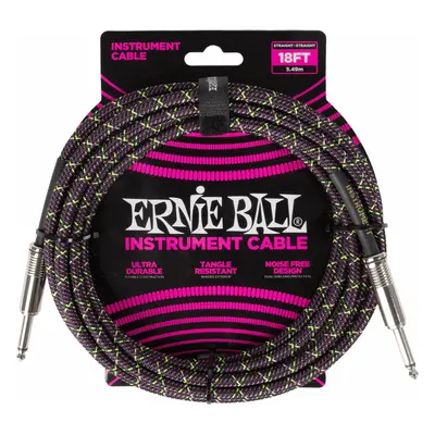 Ernie Ball Braided Instrument Cable Straight/Straight 5,5 m Rovný - Rovný Nástrojový kabel