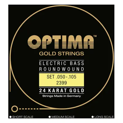 Optima 2399.M 24K Gold Strings Medium Scale Medium Struny pro baskytaru