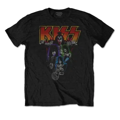 Kiss Tričko Neon Band Unisex Black