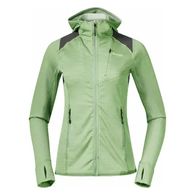 Bergans Rabot Active Mid Hood Women Light Jade Green Outdoorová mikina