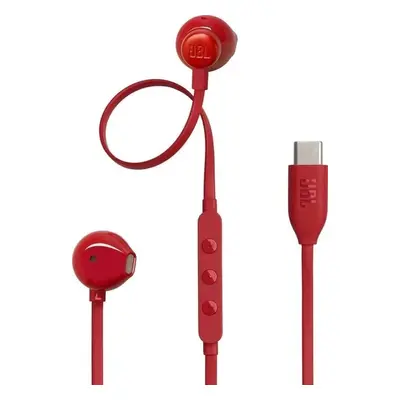 JBL TUNE USB-C Red Sluchátka do uší