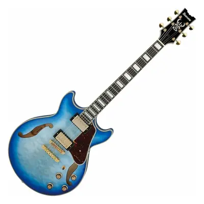 Ibanez AM93QM-JBB Jet Blue Burst Semiakustická kytara