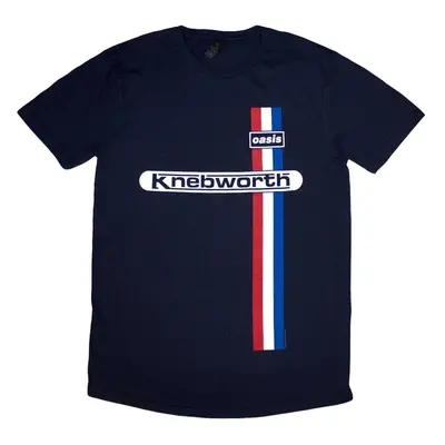 Oasis Tričko Knebworth Vertical Stripe Unisex Navy Blue