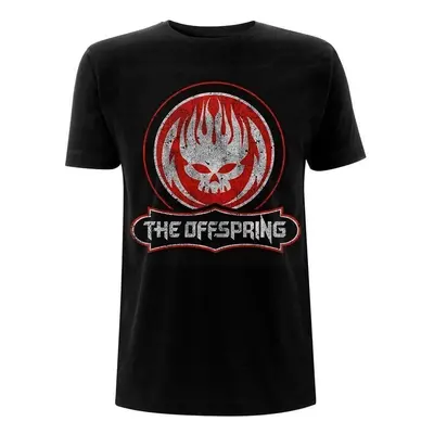 The Offspring Tričko Distressed Skull Unisex Black