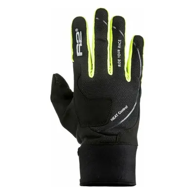 R2 Blizzard Gloves Black/Neon Yellow Lyžařské rukavice