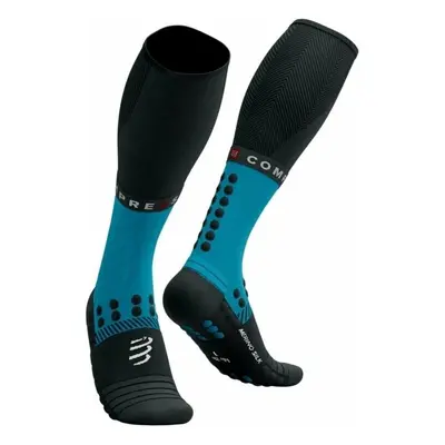 Compressport Full Winter Run Mosaic Blue/Black T4 Běžecké ponožky