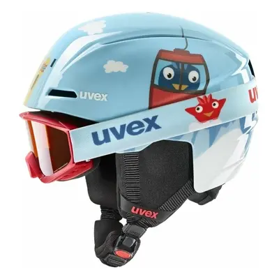 UVEX Viti Set Junior Light Blue Birdy Lyžařská helma