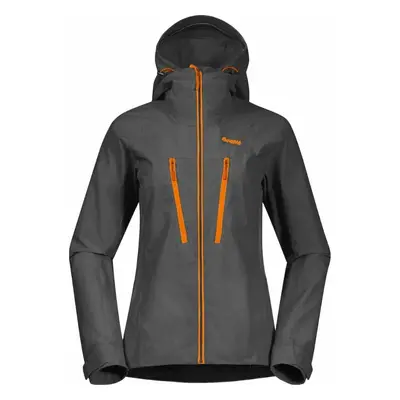 Bergans Cecilie Mountain Softshell Women Solid Dark Grey/Cloudberry Yellow Outdorová bunda