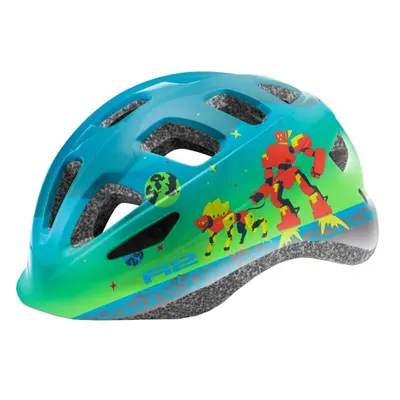 R2 Bunny Helmet Blue/Green/Red Dětská cyklistická helma