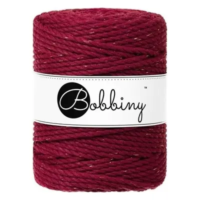 Bobbiny 3PLY Macrame Rope mm m Golden Wine Red Šňůra