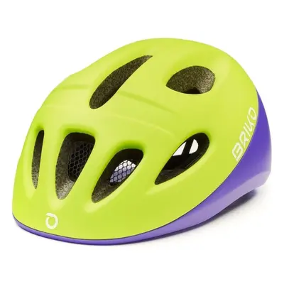 Briko Fury Matt Yellow Fluo Violet Dětská cyklistická helma