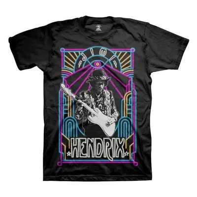 Jimi Hendrix Tričko Electric Ladyland Neon Unisex Black