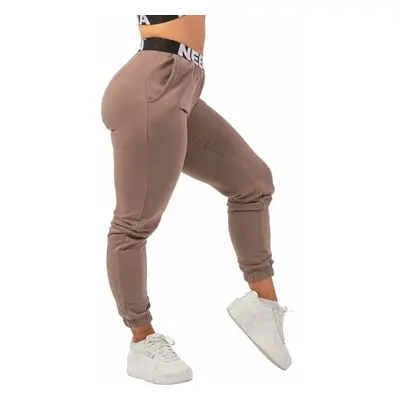 Nebbia Iconic Mid-Waist Sweatpants Brown Fitness kalhoty