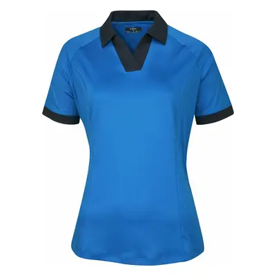 Callaway Womens Short Sleeve V-Placket Colourblock Blue Sea Star Polo košile