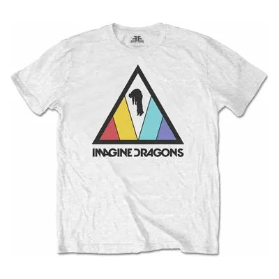 Imagine Dragons Tričko Triangle Logo Unisex White