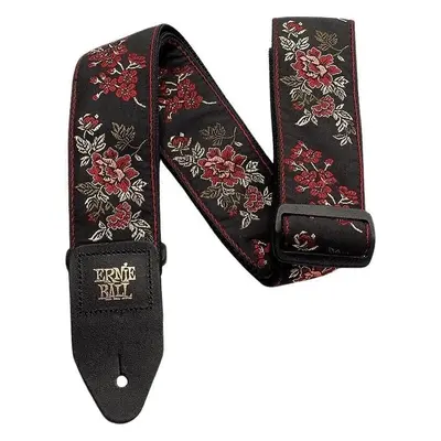 Ernie Ball Classic Jacquard Kytarový pás Red Rose