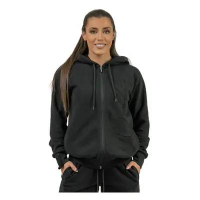 Nebbia Classic Zip-Up Hoodie INTENSE Signature Black Fitness mikina