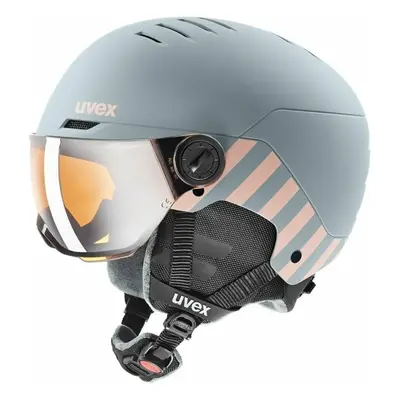 UVEX Rocket Junior Visor Rhino/Blush Mat Lyžařská helma