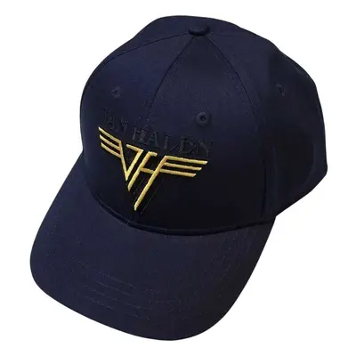 Van Halen Kšiltovka Text & Yellow Logo Navy Blue