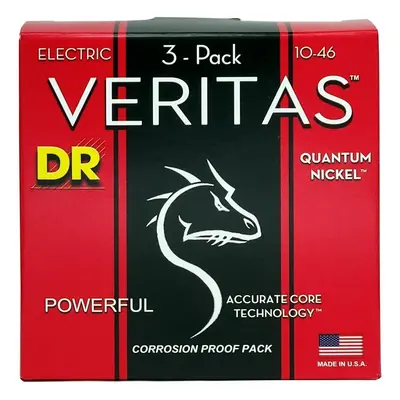 DR Strings VTE-10 Veritas 3-Pack Struny pro elektrickou kytaru