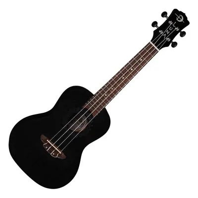 Luna Vintage Mahogany Black Open Pore Koncertní ukulele