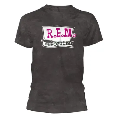 R.E.M. Tričko Out Of Time Unisex Heather Grey