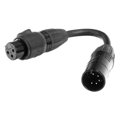 Accu Cable 5-pin to 3-pin FM IP65 Kabel k DMX světlu