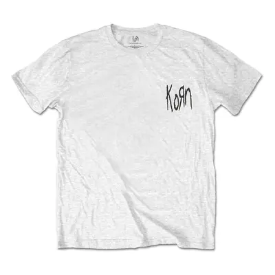 Korn Tričko Scratched Type Unisex White