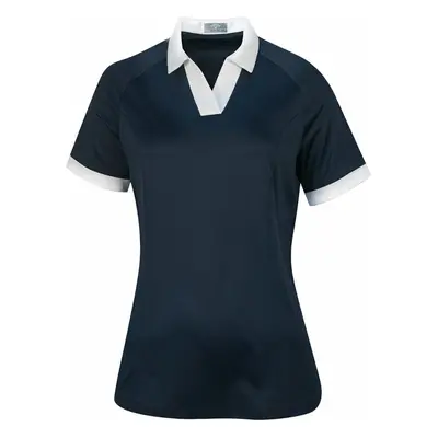 Callaway Womens Short Sleeve V-Placket Colourblock Peacoat Polo košile