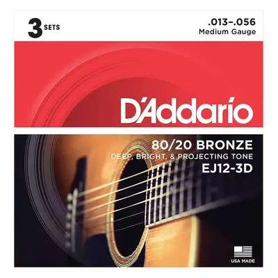 D'Addario EJ12-3D Struny pro akustickou kytaru