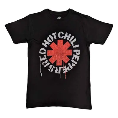 Red Hot Chili Peppers Tričko Stencil Unisex Black