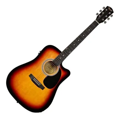 Fender Squier SA-105CE Sunburst Elektroakustická kytara Dreadnought