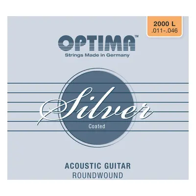 Optima 2000.L Silver Acoustic Light Struny pro akustickou kytaru