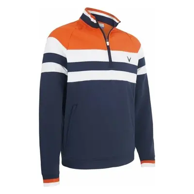 Callaway LS Street Blocked 1/4 Zip Navy Blazer Sweatshirt