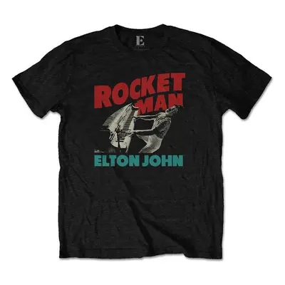 Elton John Tričko Rocketman Piano Unisex Black