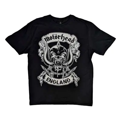 Motörhead Tričko Crossed Swords England Crest Unisex Black