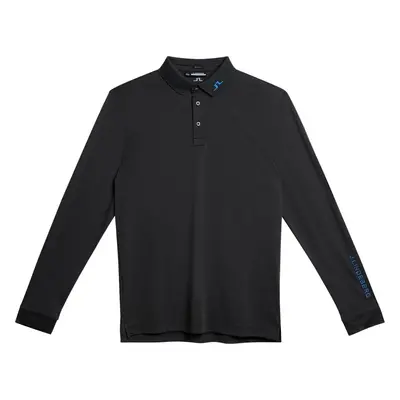 J.Lindeberg Tour Tech Mens Long Sleeve Black Polo košile